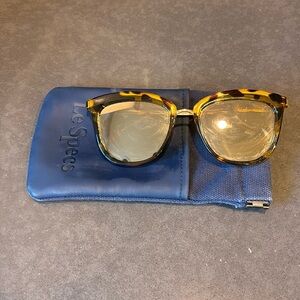 Le Specs mirrored tortoise sunglasses